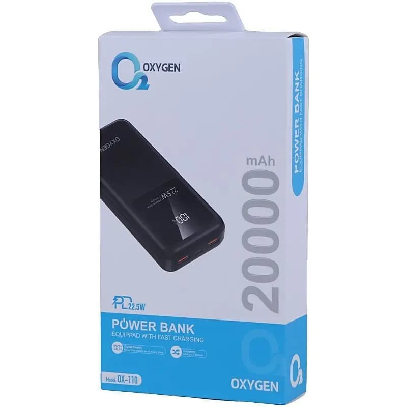 پاوربانک 22.5 وات اکسیژن مدل OX-110 ظرفیت 20000 میلی‌آمپر ساعت — تصویر ۶