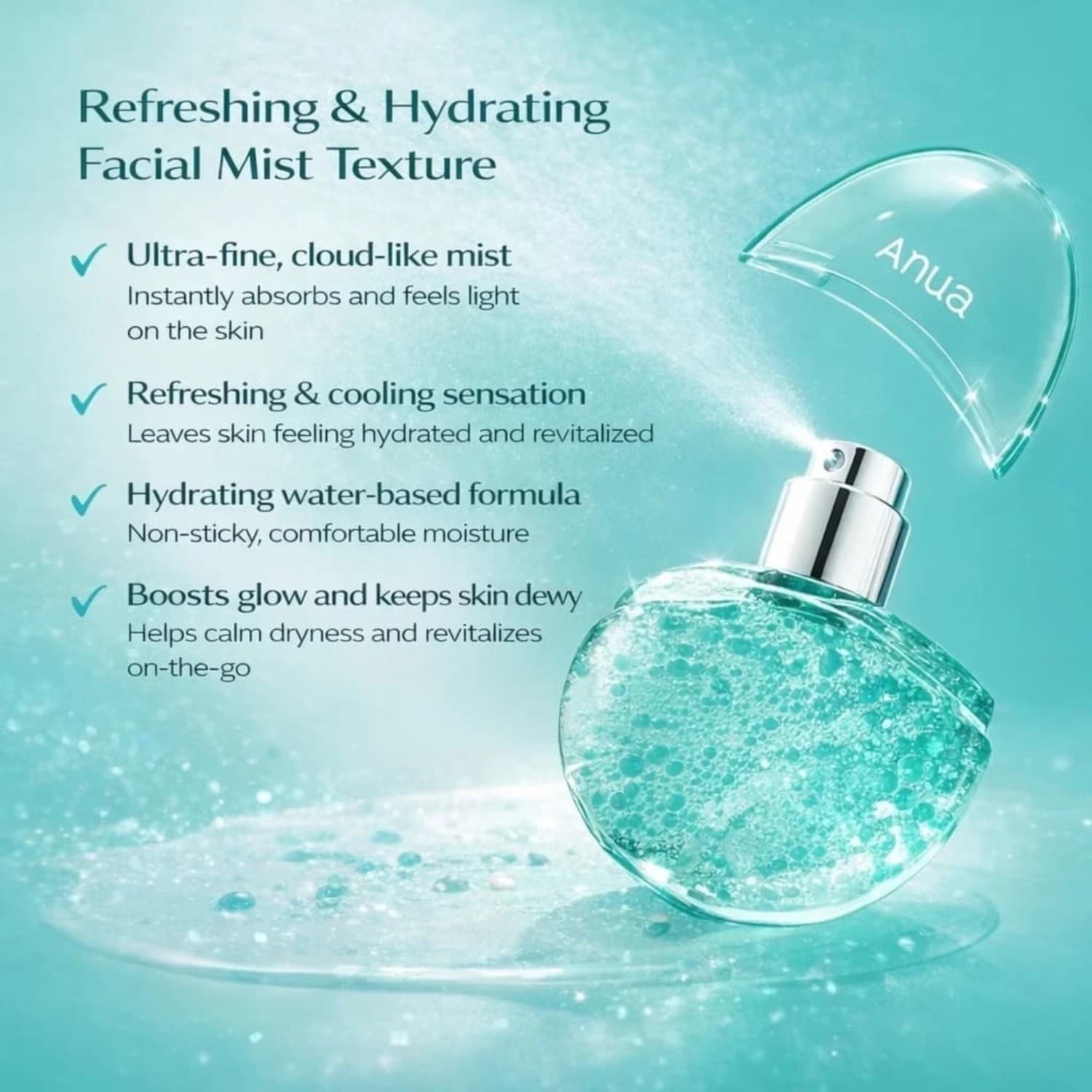 اسپری میست آبرسان کپسولی هیالورونیک اسید و PDRN آنواAnua مدل PDRN Hyaluron Hydrating Capsule Mist — تصویر ۱۲