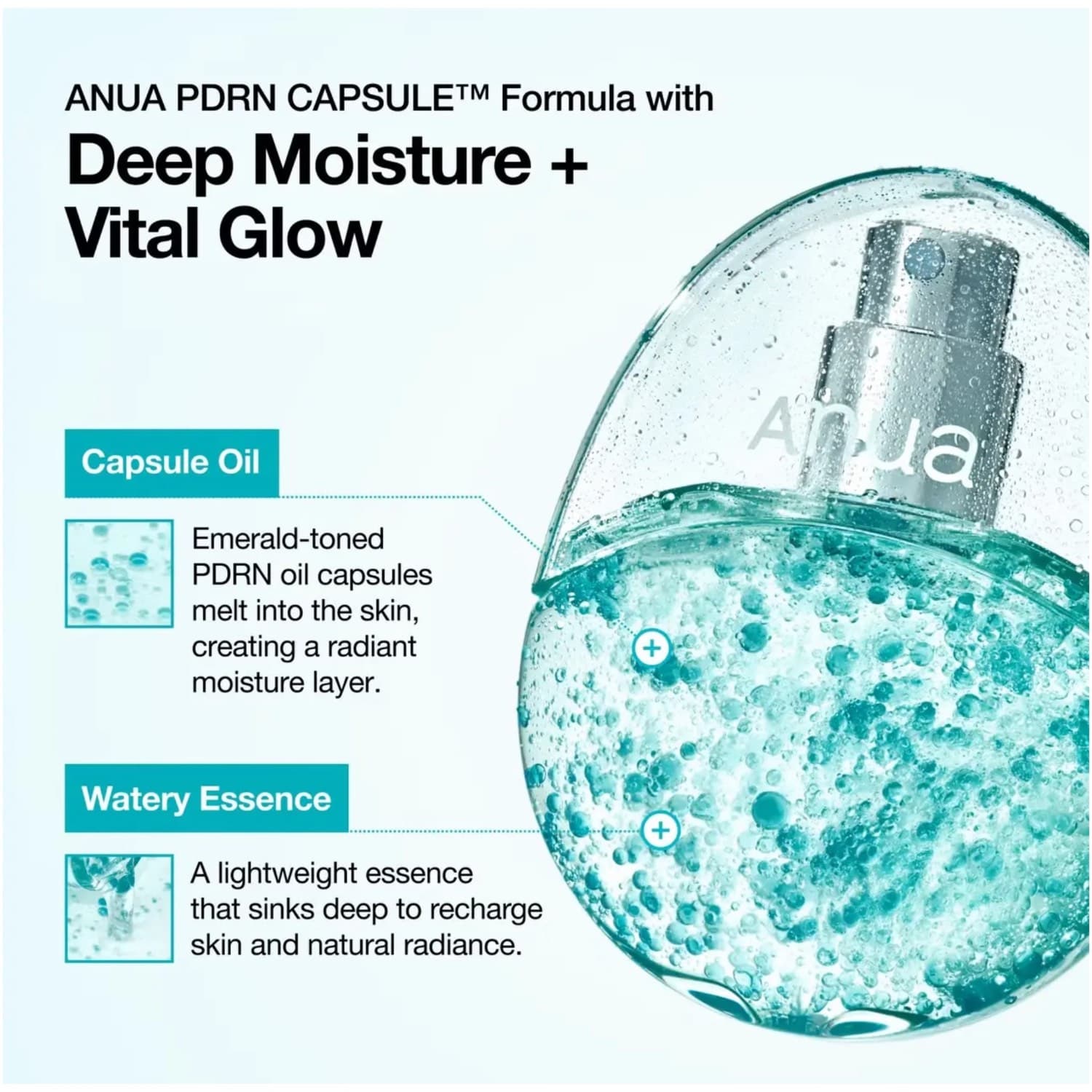 اسپری میست آبرسان کپسولی هیالورونیک اسید و PDRN آنواAnua مدل PDRN Hyaluron Hydrating Capsule Mist — تصویر ۴