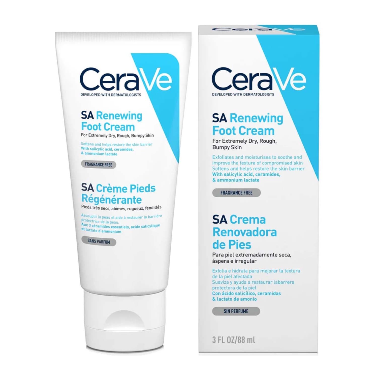 کرم رفع ترک پا سراوی CeraVe مدل Renewing SA — تصویر ۳