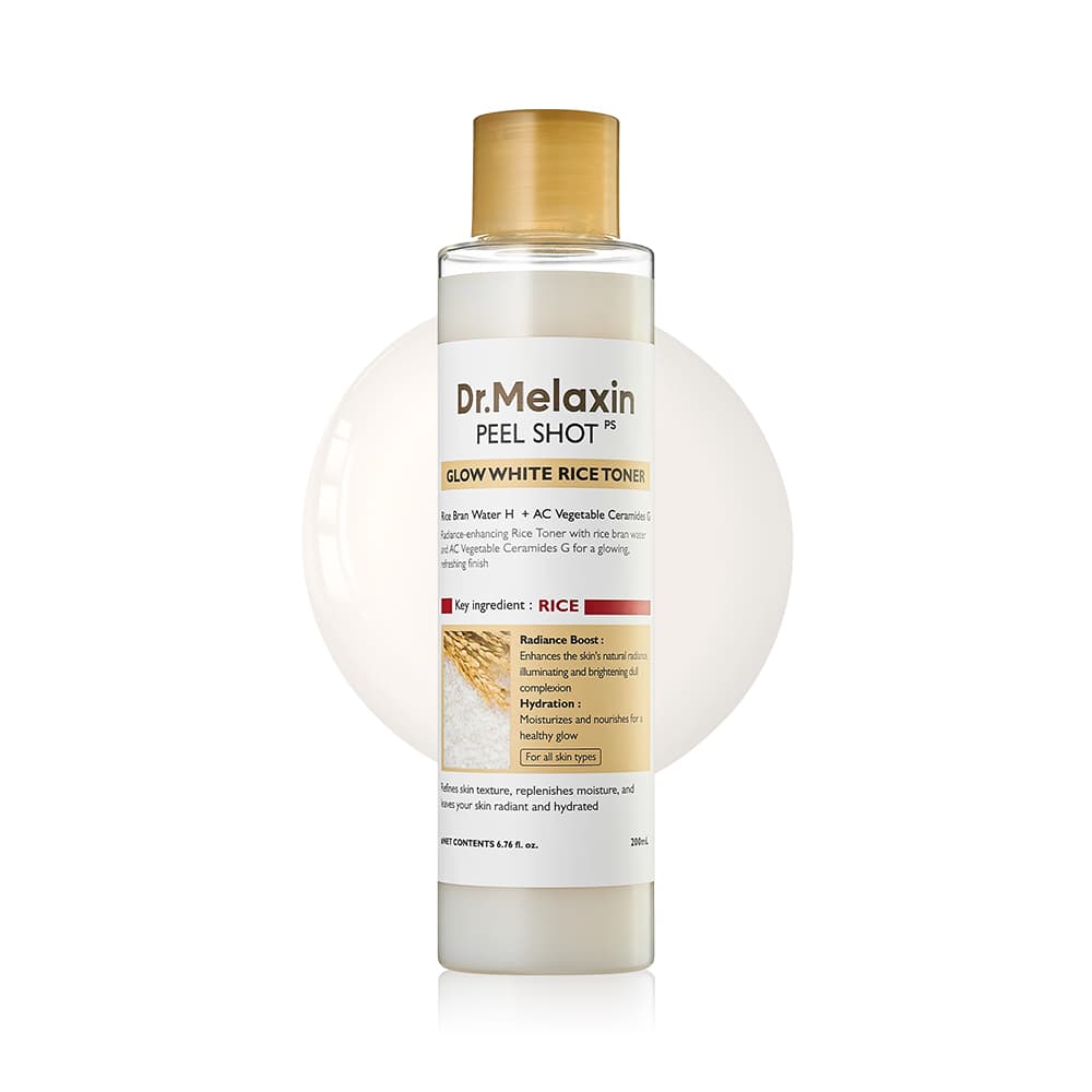 تونر درخشان کننده پیل شات برنج سفید دکتر ملاکسین Dr.Melaxin Peel Shot Glow White Rice Toner