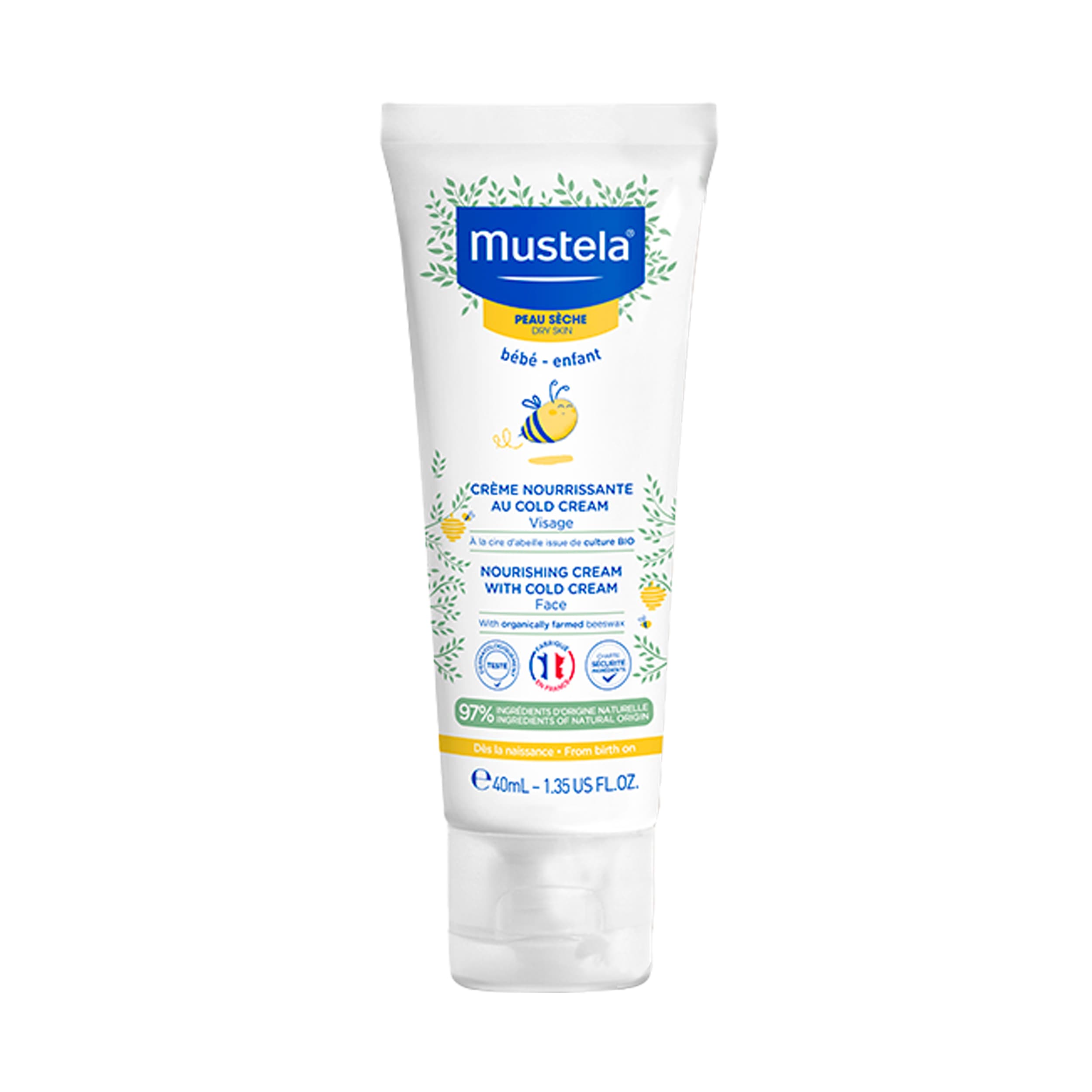 کرم صورت تغذیه کننده موستلا mustela حاوی موم عسل مدل nourishing cream with cold cream — تصویر ۳