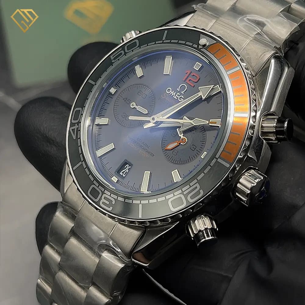 ساعت مچی مردانه امگا سیمستر مدل Seamaster Planet Ocean کرنوگراف | بند و بدنه استیل 316L ، سه موتور فعال ، مستر کوالیتی — تصویر ۱۲