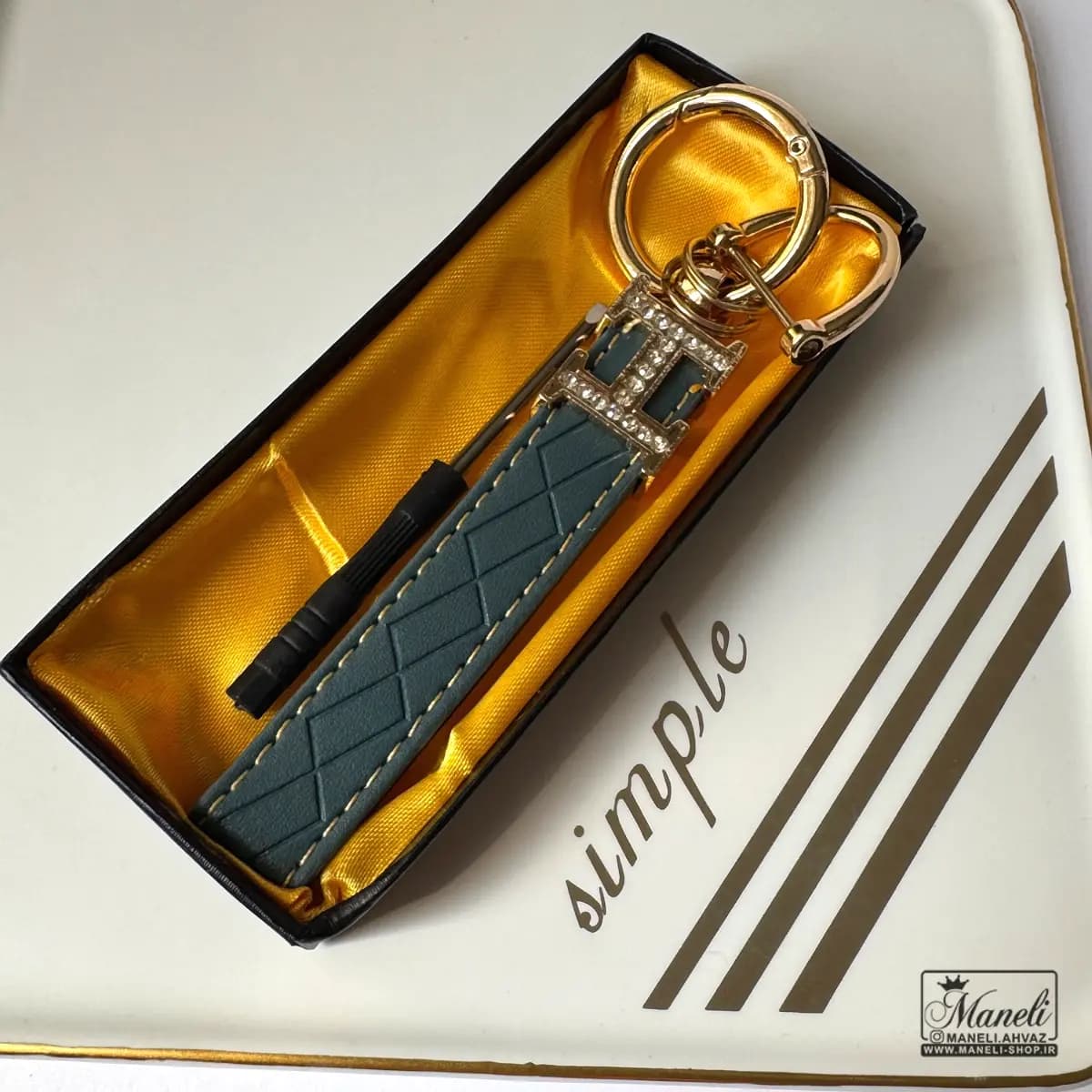 جاکلیدی طرح چرم نگین دار باکیفیت مستر کوالتی با لوگو هرمس(HERMES) — تصویر ۱۲