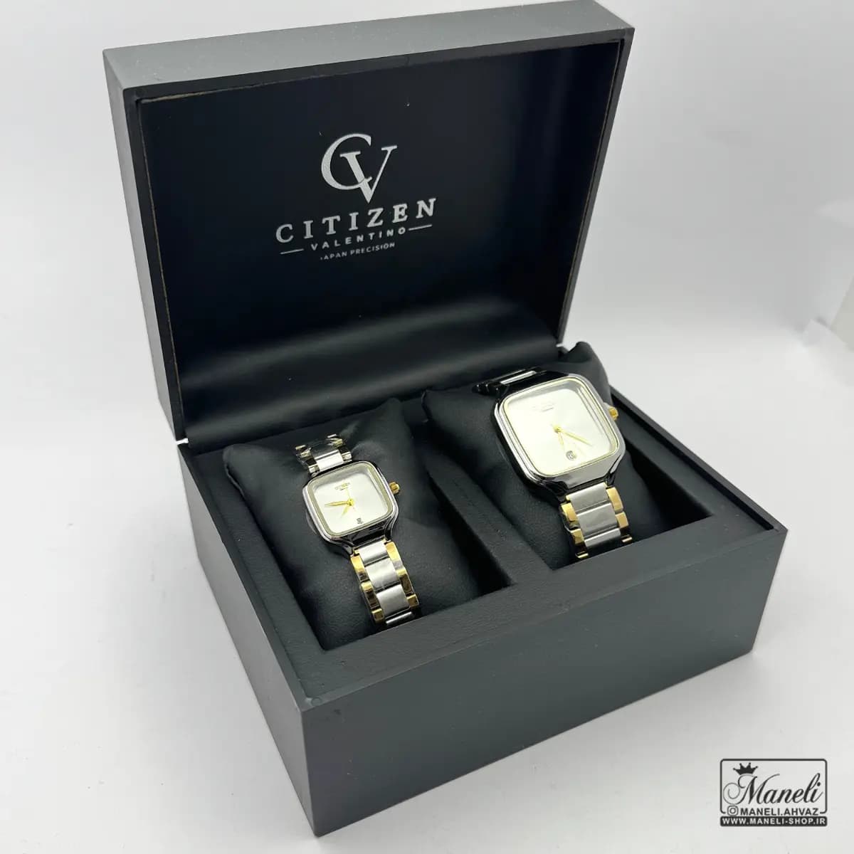 ست ساعت زنانه و مردانه صفحه مربع (citizen ) سیتیزن — تصویر ۹