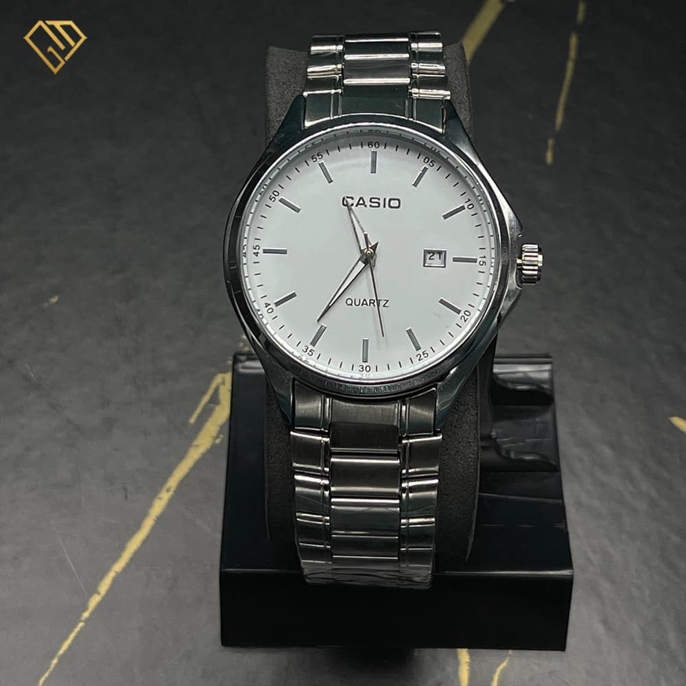 ‌ساعت مچی مردانه کاسیو گادفادر casio godfather مدل ۱۳۳۰ | رنگ بند و صفحه سفید، کیفیت کپی — تصویر ۳