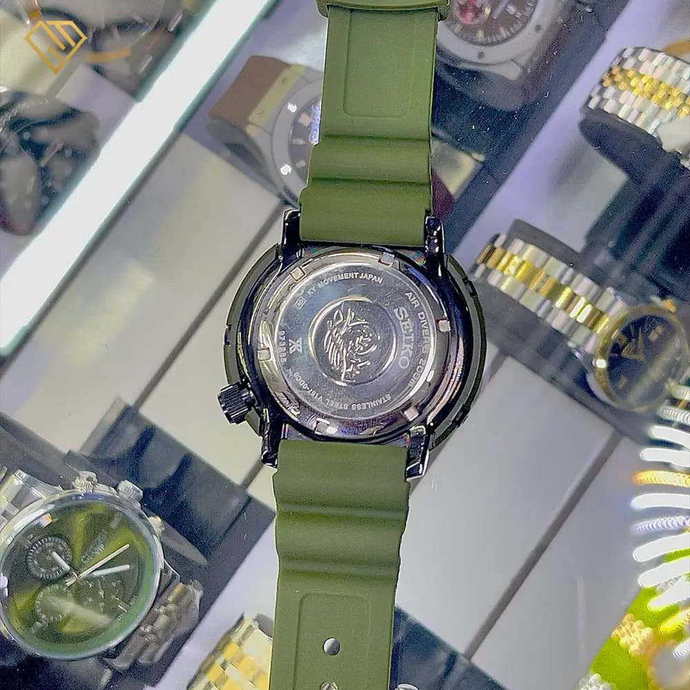 ساعت مردانه سیکو Seiko Prospex SNE535-GK سبز | سولار، کیفیت مستر، بند PU — تصویر ۷
