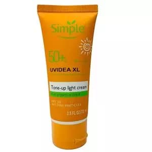 کرم ضد آفتاب بدون رنگ سیمپل SPF 50 مدل tone up مناسب انواع پوست حجم 75 میلی لیتر — تصویر ۲