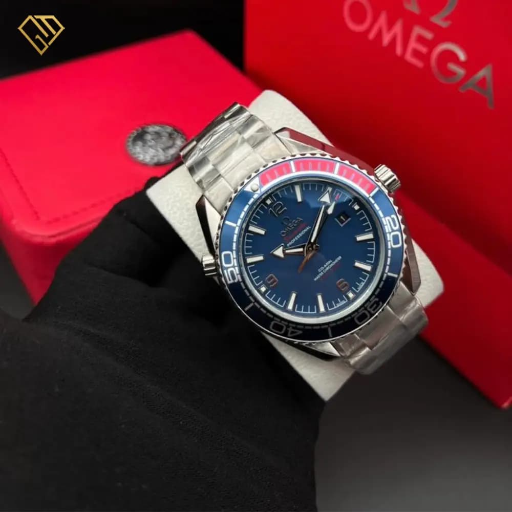 ساعت مچی مردانه اتوماتیک امگا سی‌مستر Omega Seamaster Deep Blue | موتور اتوماتیک، صفحه سرمه‌ای، مستر کوالیتی — تصویر ۱۱
