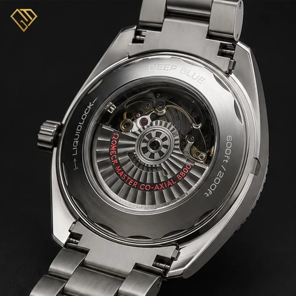 ساعت مچی مردانه اتوماتیک امگا سی‌مستر Omega Seamaster Deep Blue | موتور اتوماتیک، صفحه سرمه‌ای، مستر کوالیتی — تصویر ۸