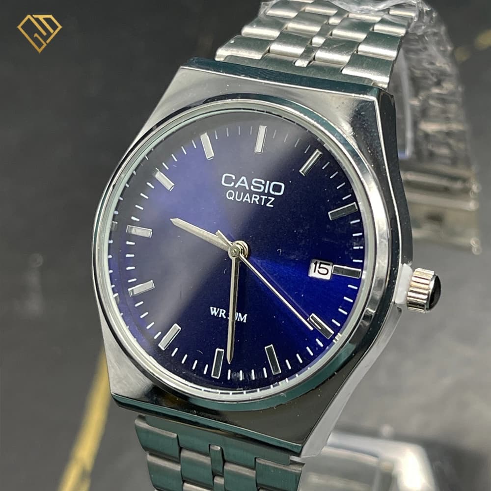 ‌ساعت مچی مردانه کاسیو گادفادر casio godfather مدل ۱۳۳۰ | رنگ بند و صفحه سورمه ای، کیفیت کپی — تصویر ۴