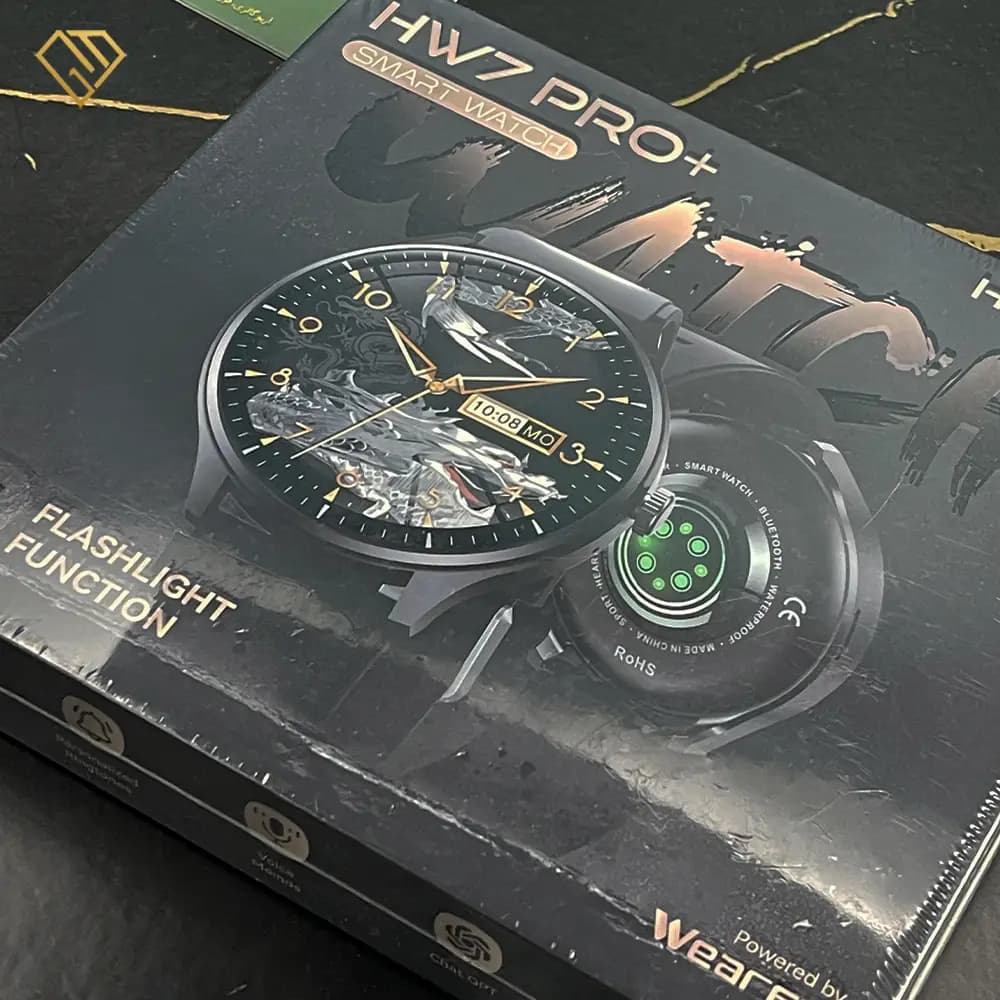 ساعت هوشمند صفحه گرد مردانه howear مدل hw7 pro plus | بدنه تیتانیوم، بند چرم، صفحه AMOLED — تصویر ۱۰