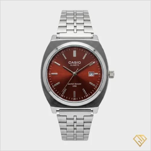 ساعت مچی مردانه کاسیو گادفادر (casio godfather) | بند و بدنه استیل رنگ ثابت، صفحه قرمز