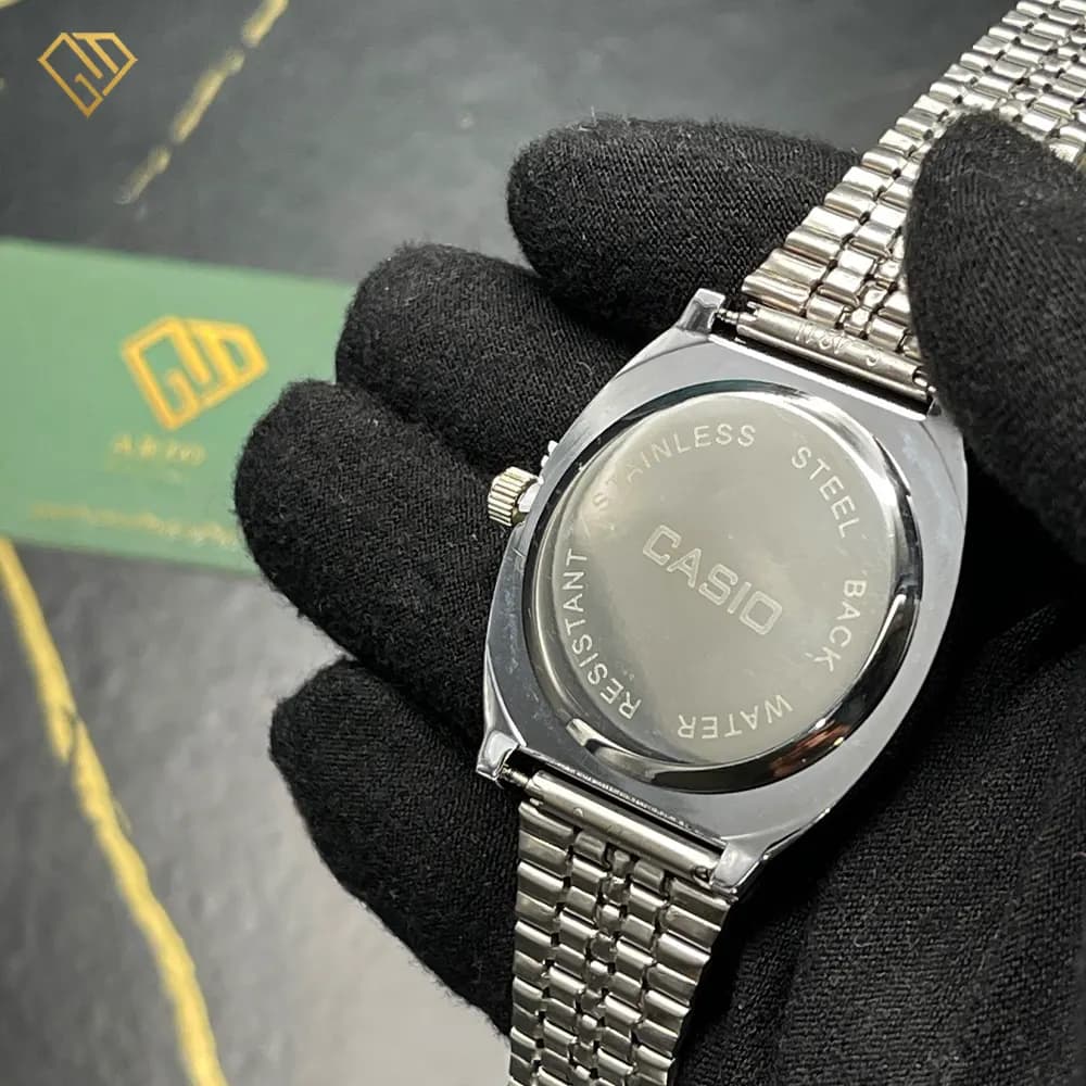 ساعت مچی مردانه کاسیو گادفادر casio godfather | بند و بدنه استیل رنگ ثابت، صفحه سرمه ای — تصویر ۹