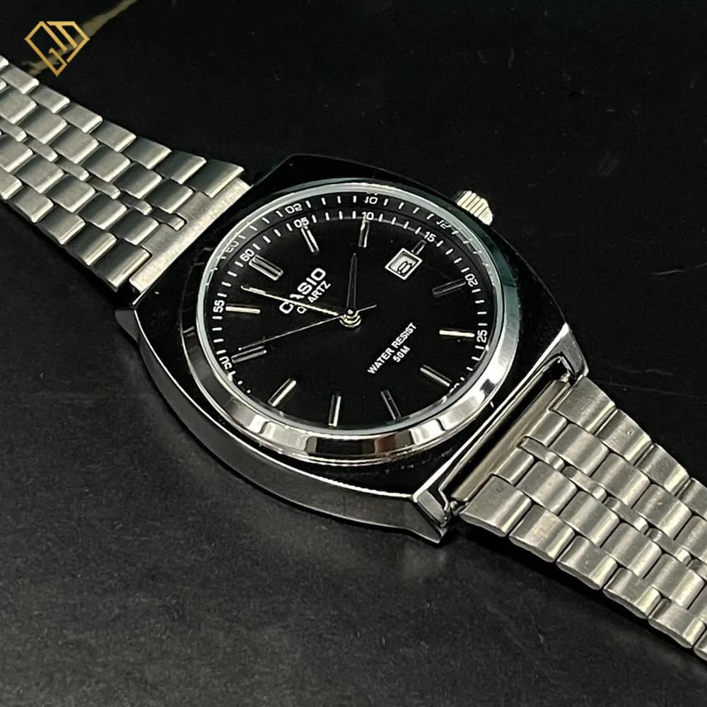 ساعت مچی مردانه کاسیو گادفادر casio godfather، بند و بدنه استیل رنگ ثابت، صفحه مشکی — تصویر ۸