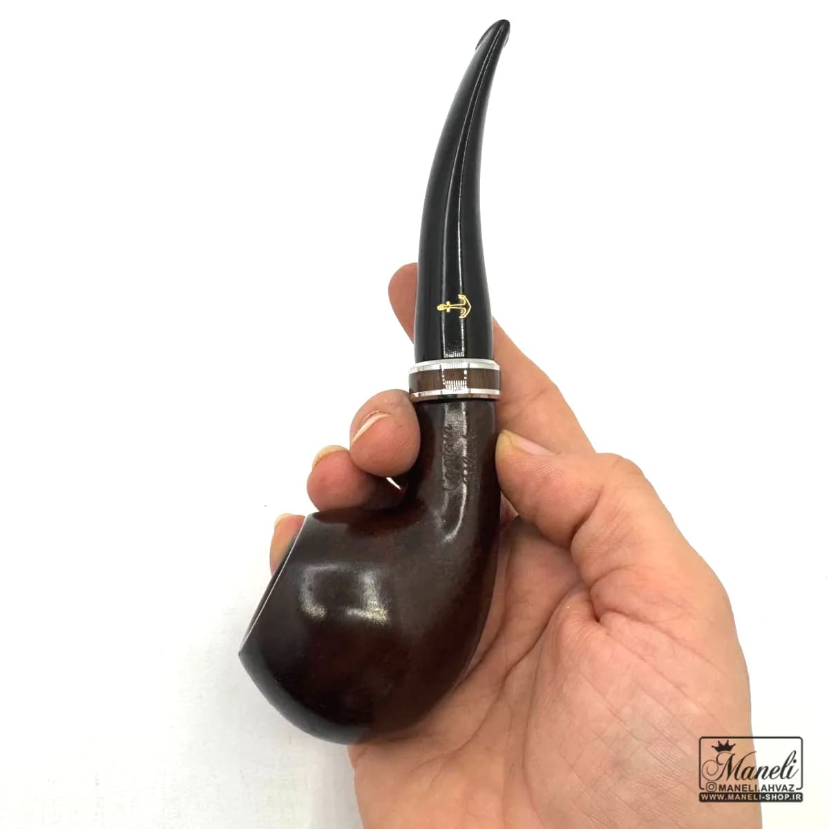 پیپ چوبی قهوه ای تیره کلاسیک و خوش دست capitan black — تصویر ۲