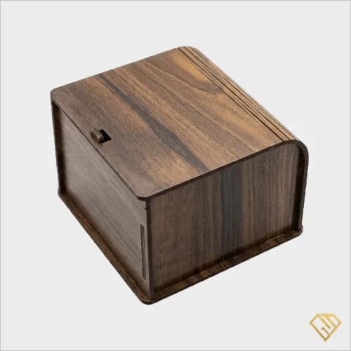 جعبه ساعت چوبی با بالشتک پارچه ای