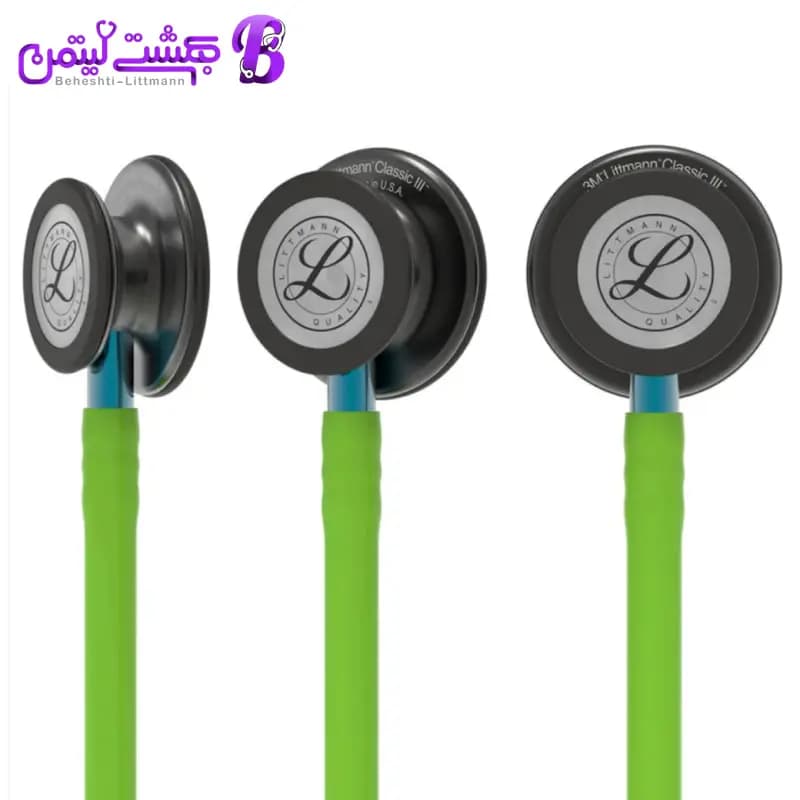 گوشی پزشکی لیتمن کلاسیک ۳ سبز لیمویی دودی 5875 — تصویر ۲