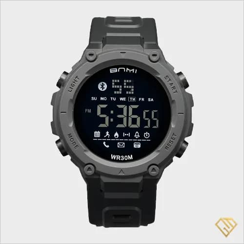 ساعت دیجیتال مردانه بنمی 2026G، اسپرت، کیفیت مستر، سایز 49mm، فریم و بند مشکی — تصویر ۷
