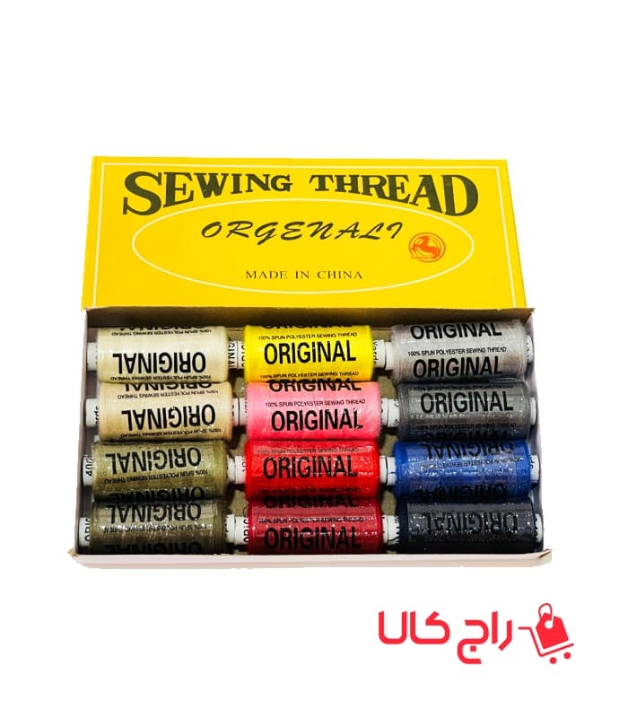 نخ خیاطی رنگی اورجینال وارداتی بسته 12 رنگی — تصویر ۵