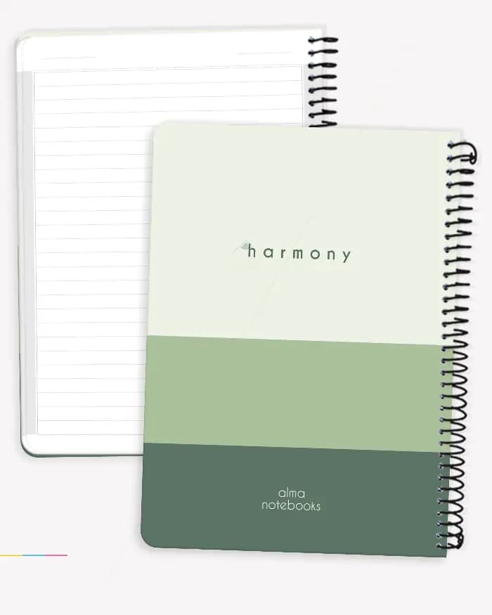 دفتر سیمی جلد سخت Harmony نهال آلما | 60 و 100 برگ — تصویر ۵