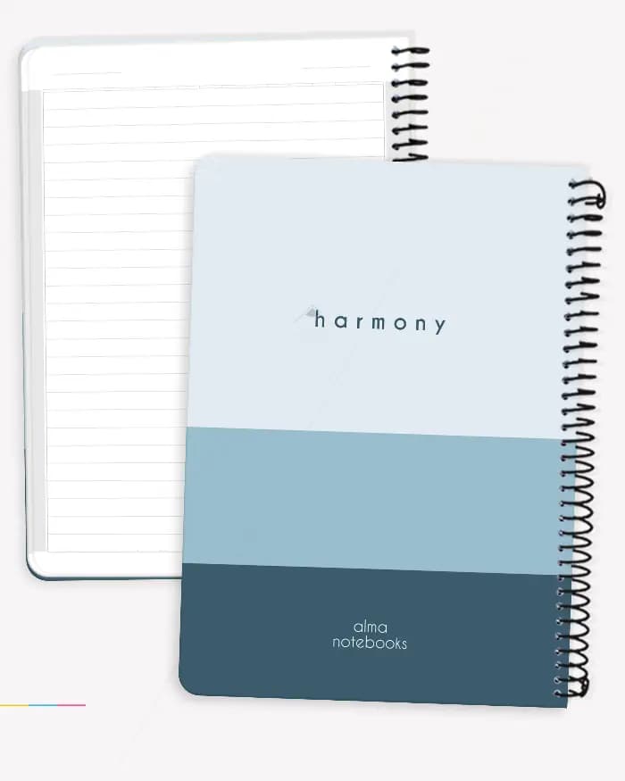 دفتر سیمی جلد سخت Harmony نهال آلما | 60 و 100 برگ — تصویر ۳