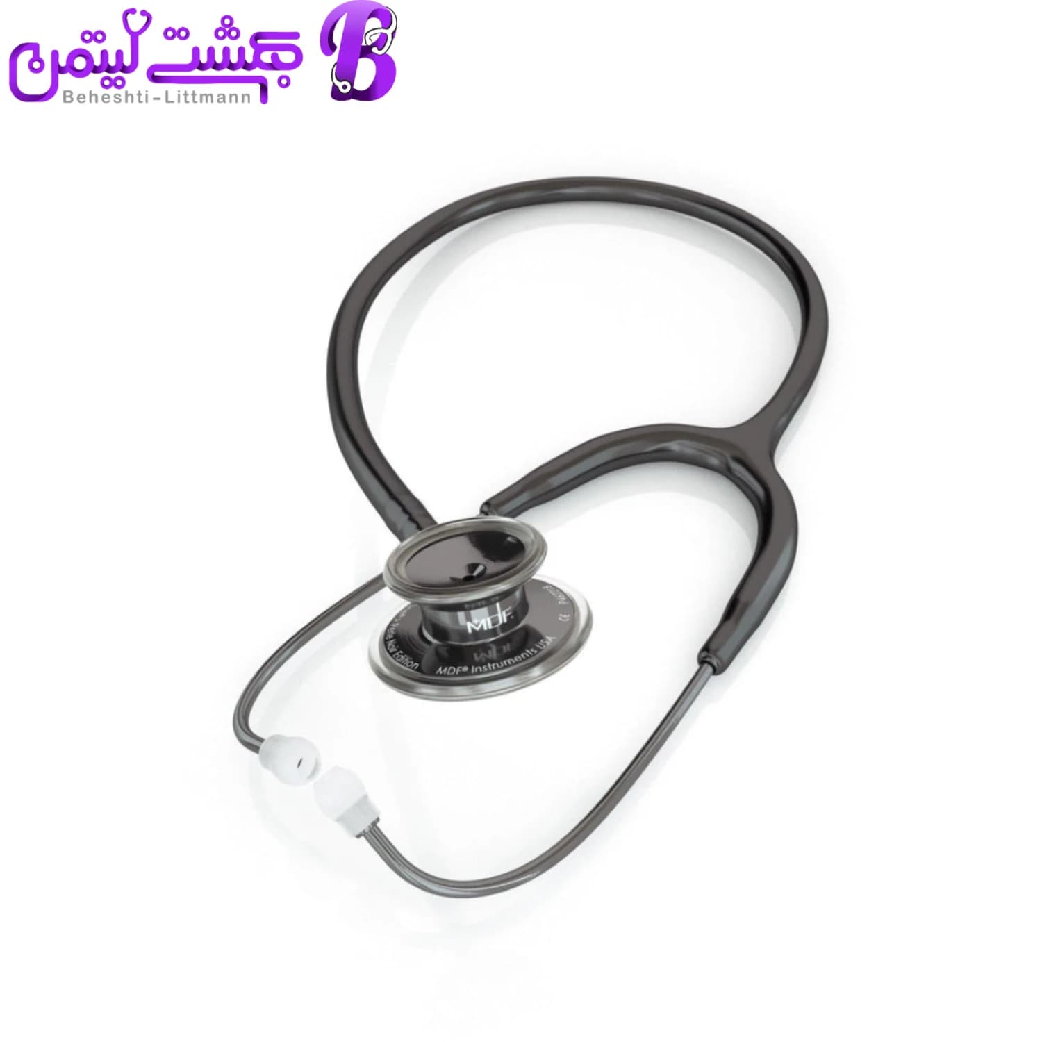 گوشی پزشکی MDF 777 مشکی مشکی متالیک — تصویر ۲