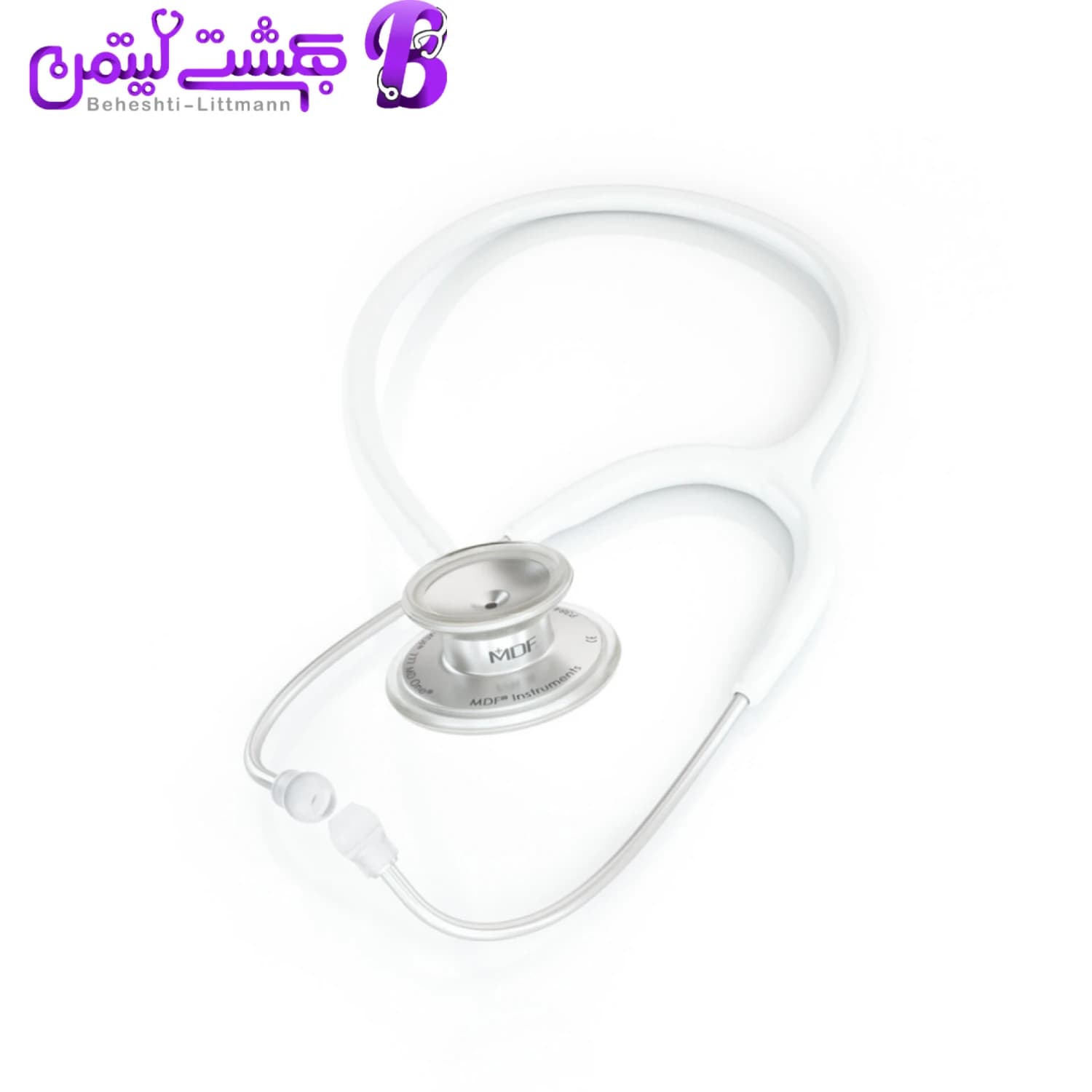 گوشی پزشکی MDF 777 سفید استیل — تصویر ۵