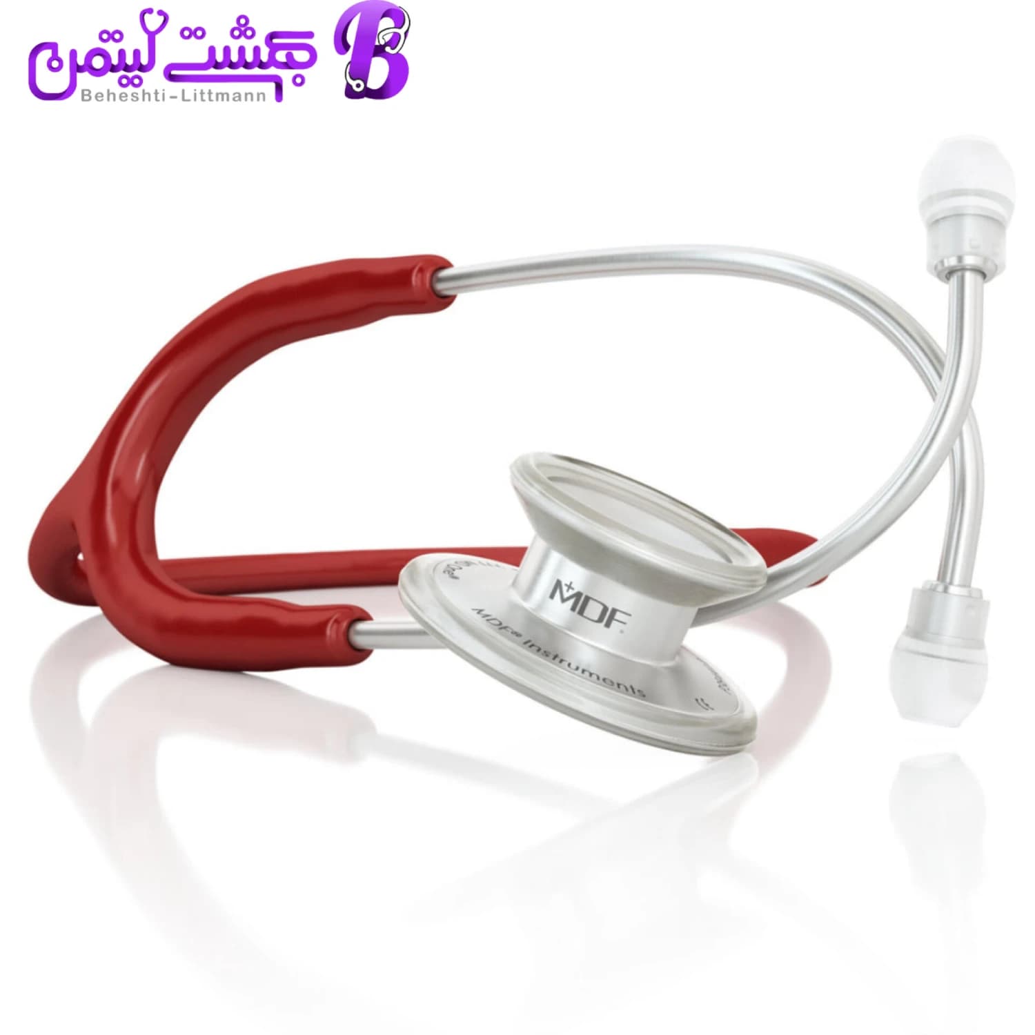 گوشی پزشکی MDF 777 زرشکی — تصویر ۴