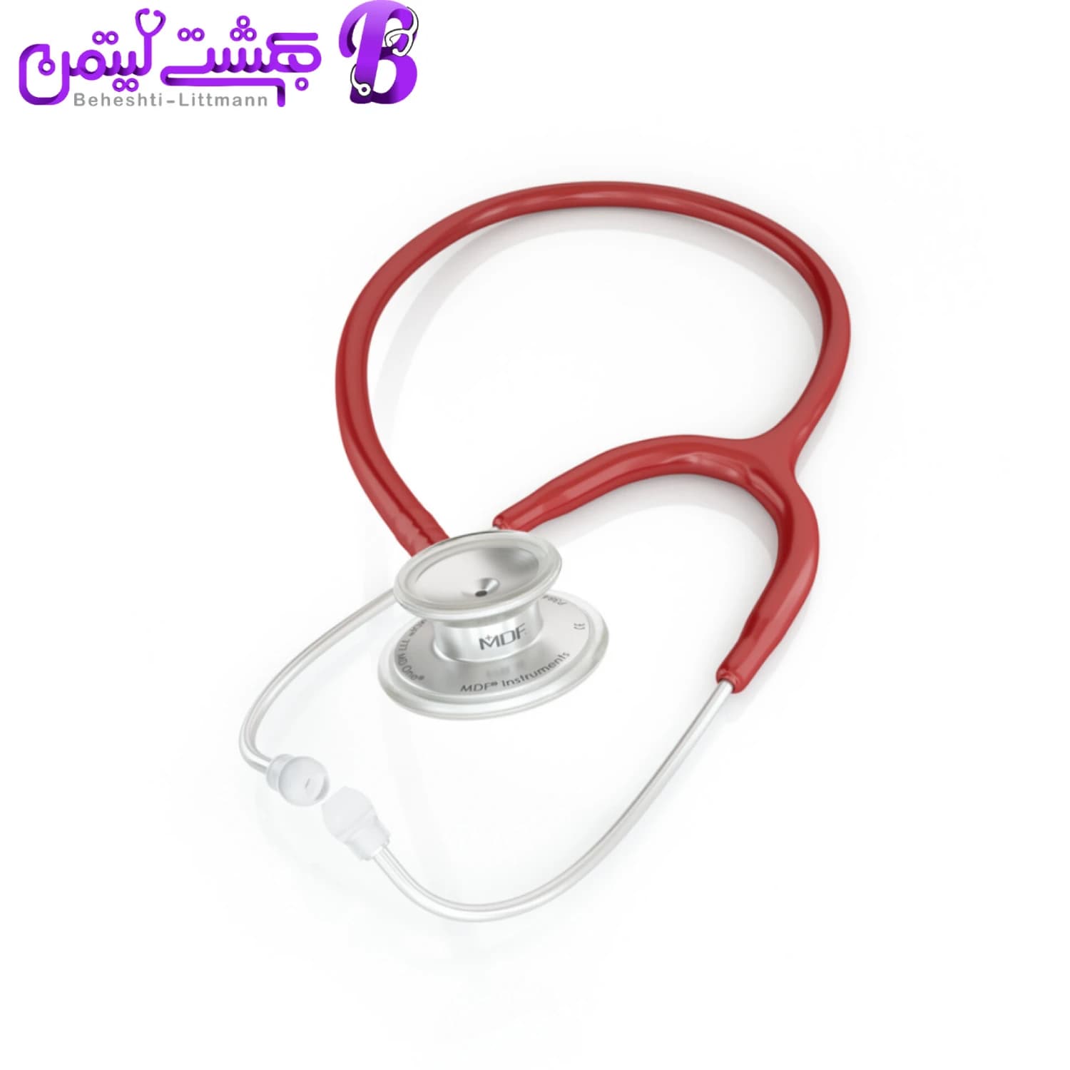 گوشی پزشکی MDF 777 زرشکی — تصویر ۲