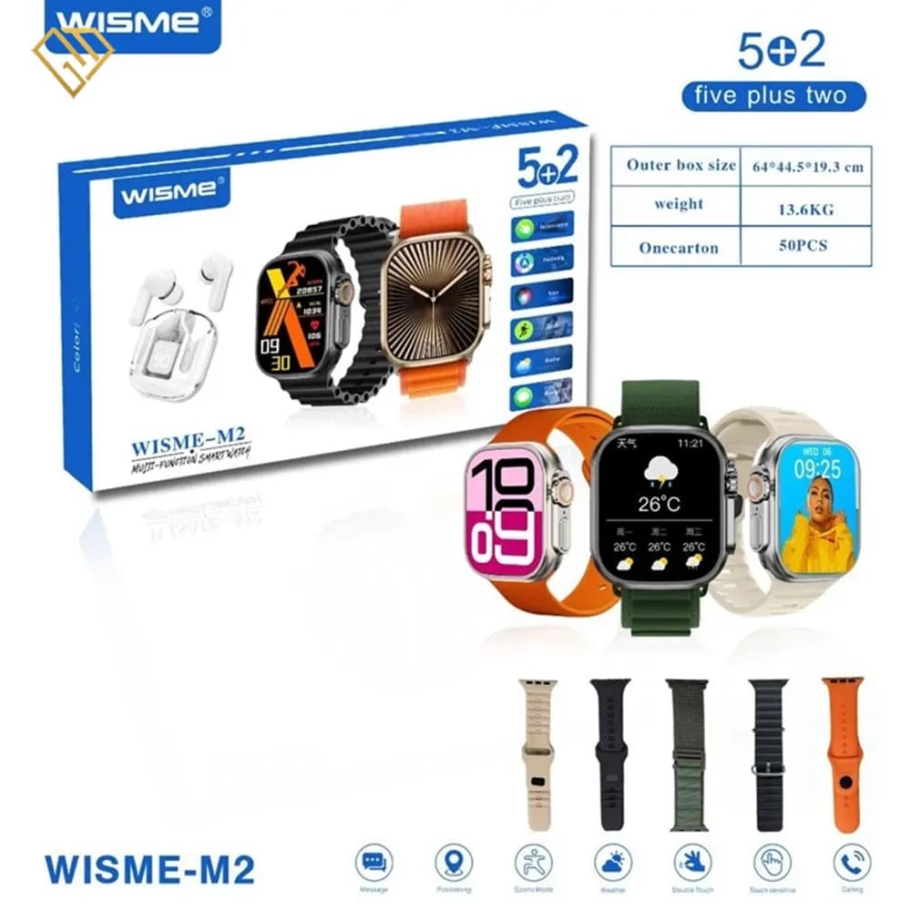 ساعت هوشمند WISME مدل M2 به همراه ایرپاد و 5 بند — تصویر ۶