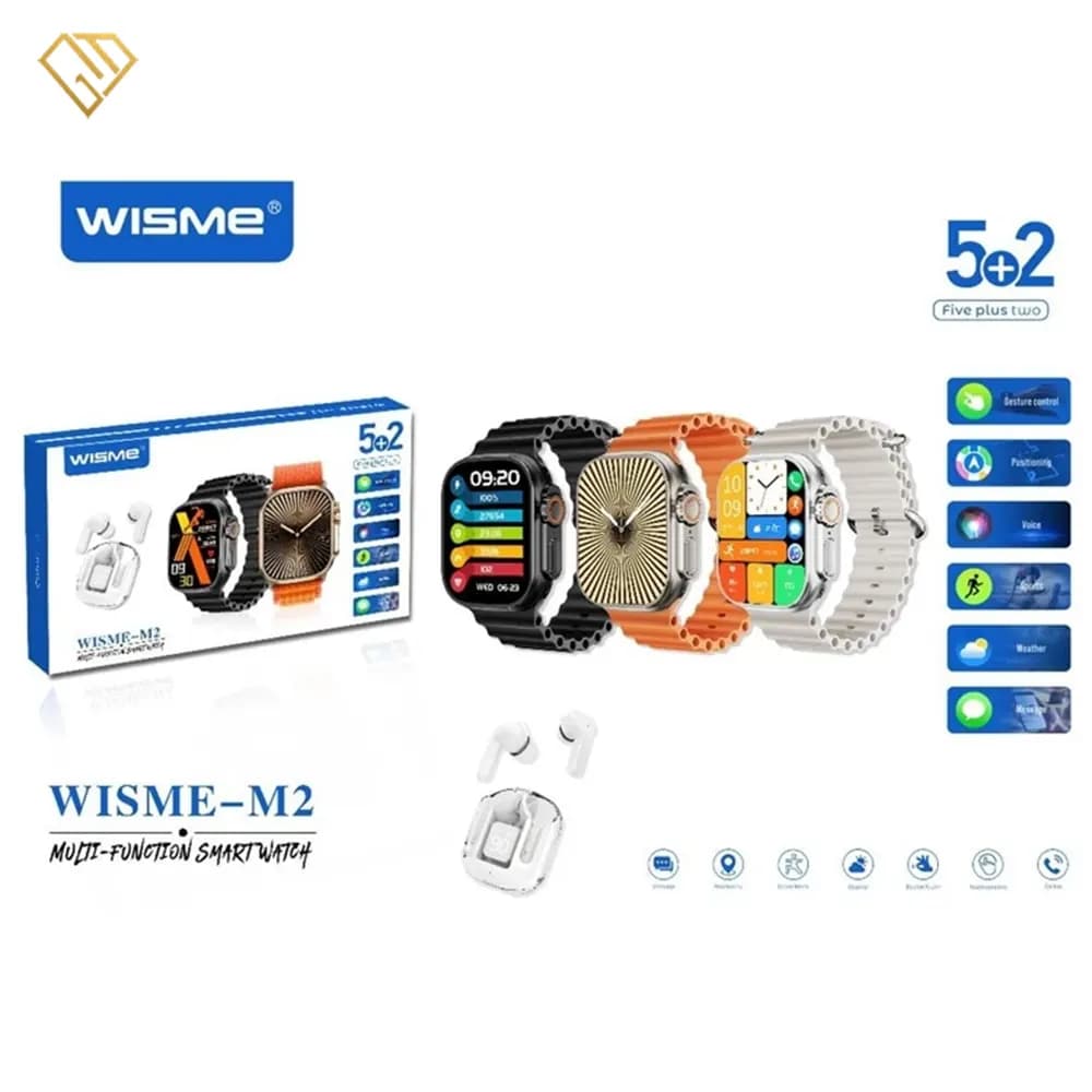 ساعت هوشمند WISME مدل M2 به همراه ایرپاد و 5 بند — تصویر ۸