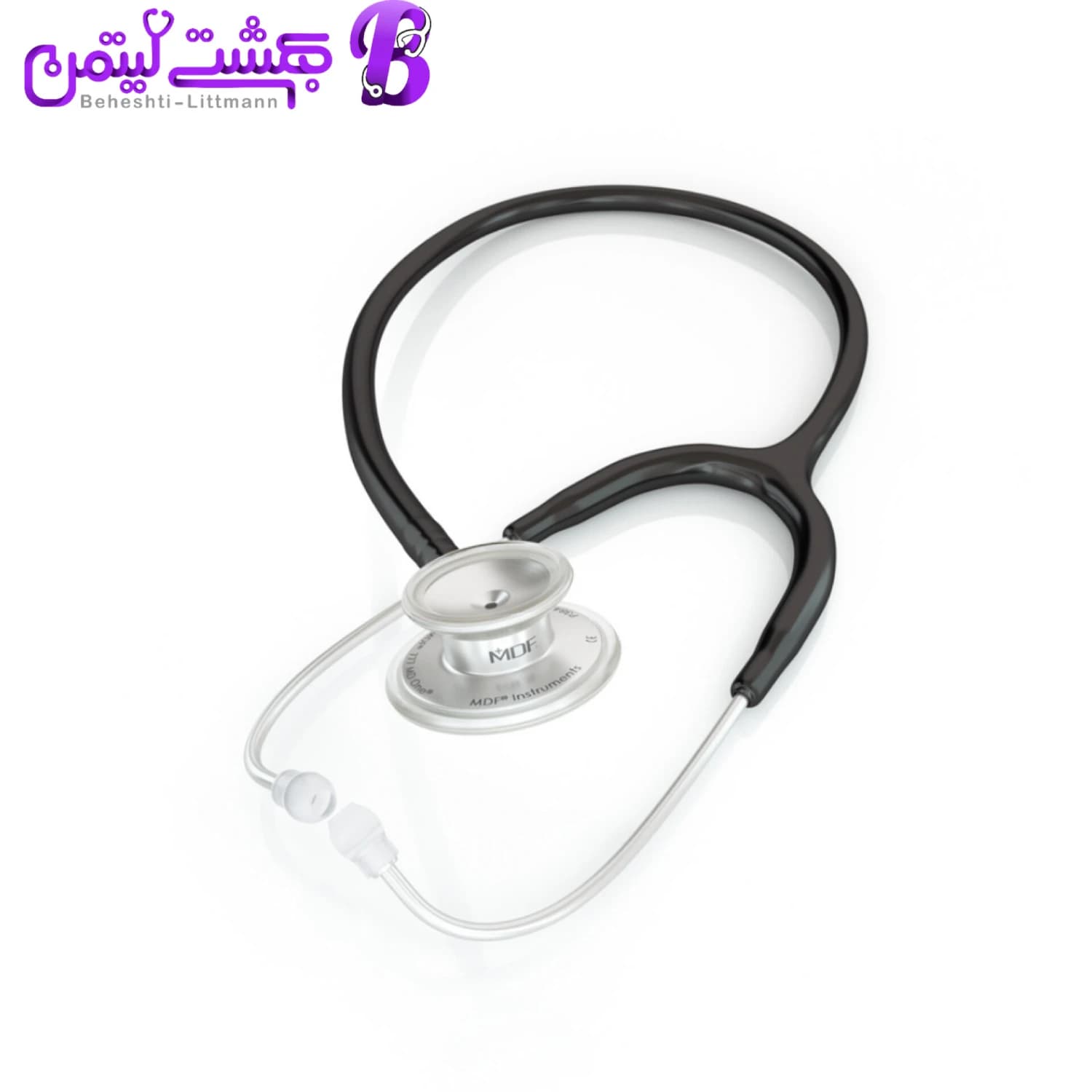 گوشی پزشکی MDF 777 مشکی استیل — تصویر ۵