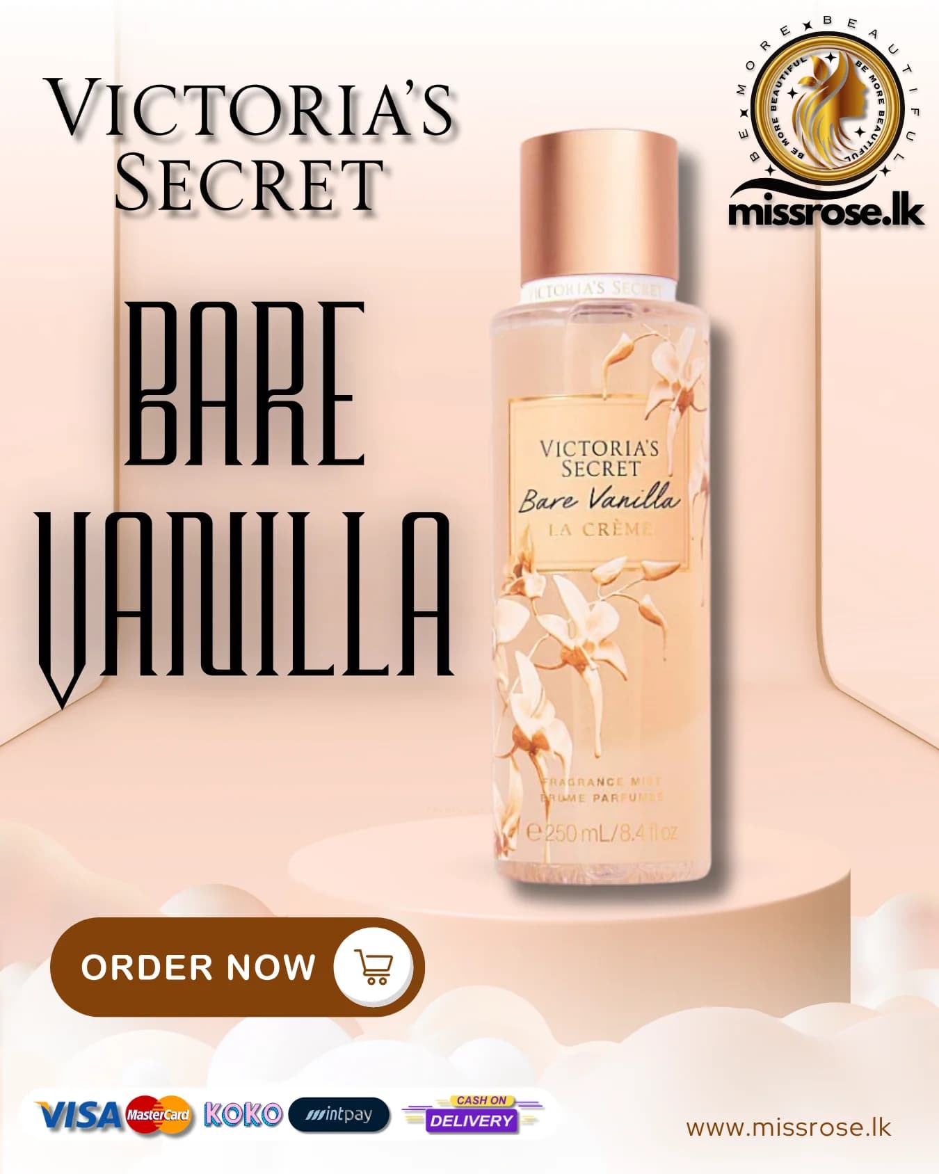 بادی اسپلش ویکتوریا سکرت بیر وانیلا (اورجینال ) Victoria’s Secret Bare Vanilla — تصویر ۷