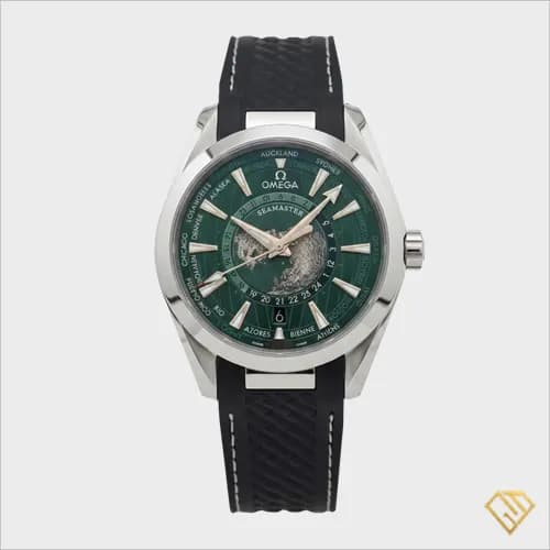 ساعت مردانه امگا سی مستر Omega Seamaster World Time G | اتوماتیک با بند PU و بدنه استیل 316