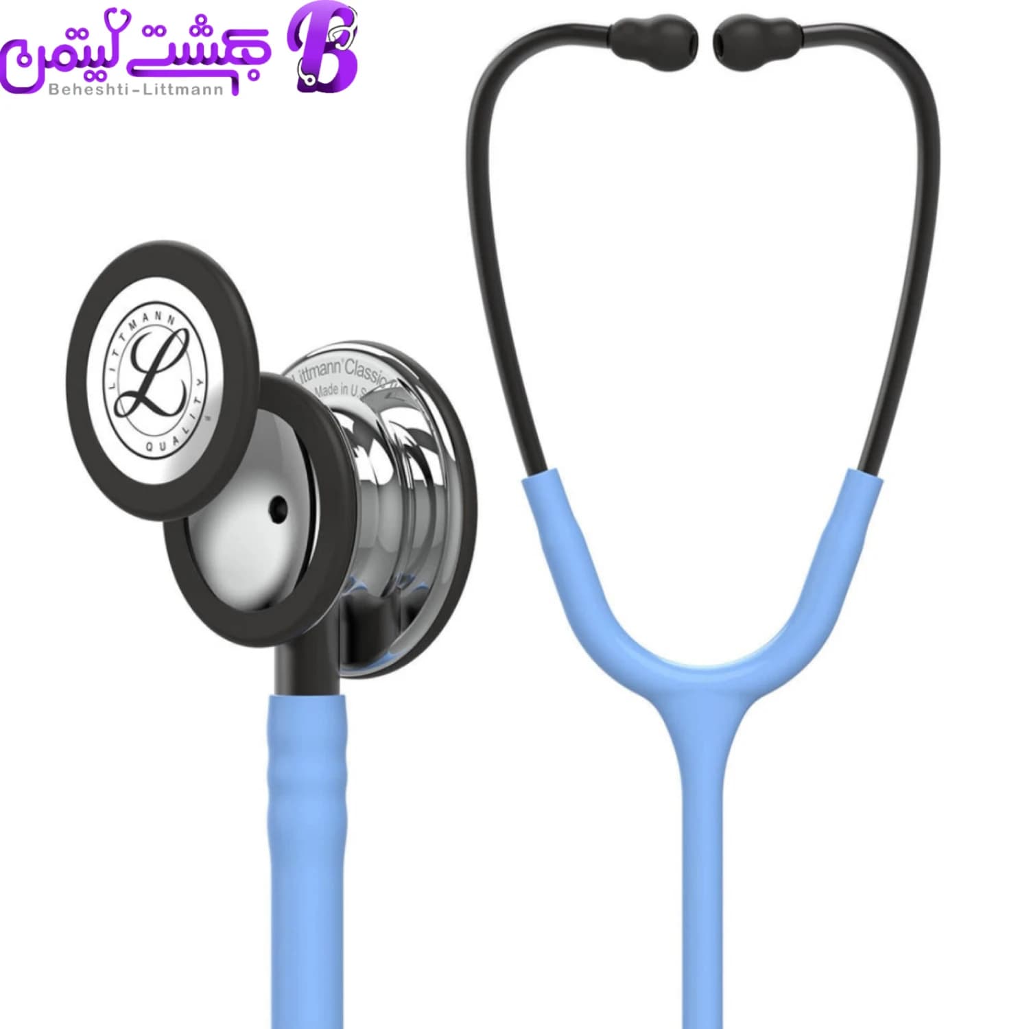 گوشی پزشکی لیتمن کلاسیک 3 آبی یخی آینه ای دودی 5959
