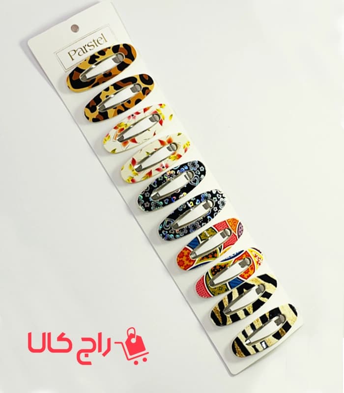 گیره مو تق تقی چاپی جفتی