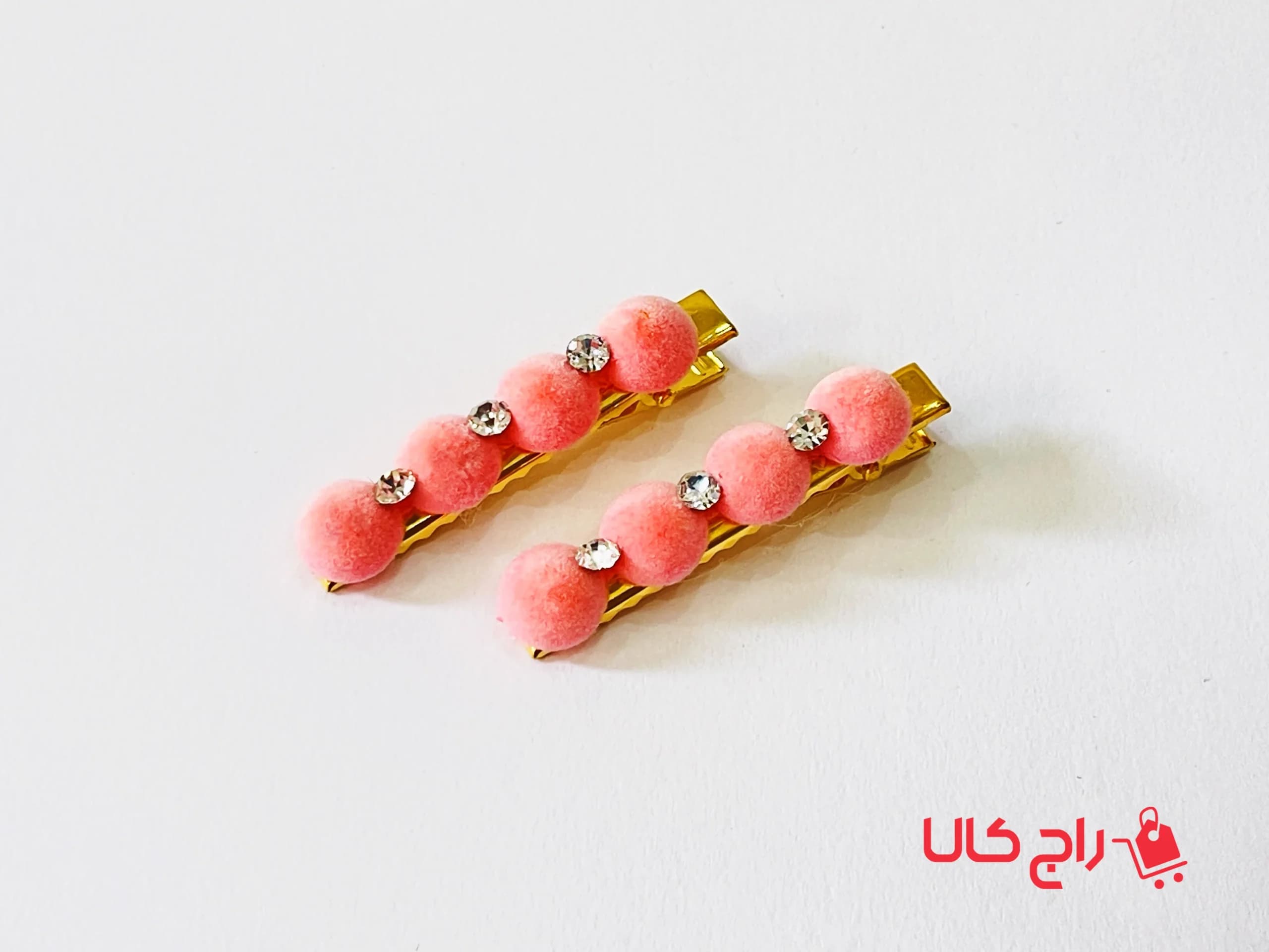 گیره مو انبری مخمل رنگی وارداتی جفتی — تصویر ۸