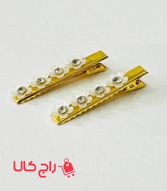 گیره مو انبری گل ریز جفتی