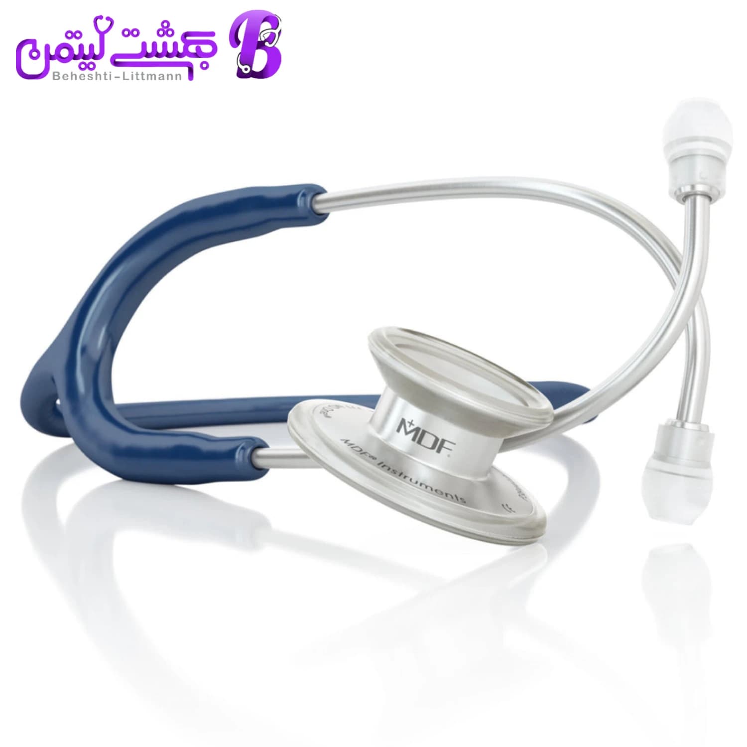 گوشی پزشکی MDF 777 آبی سرمه ای استیل