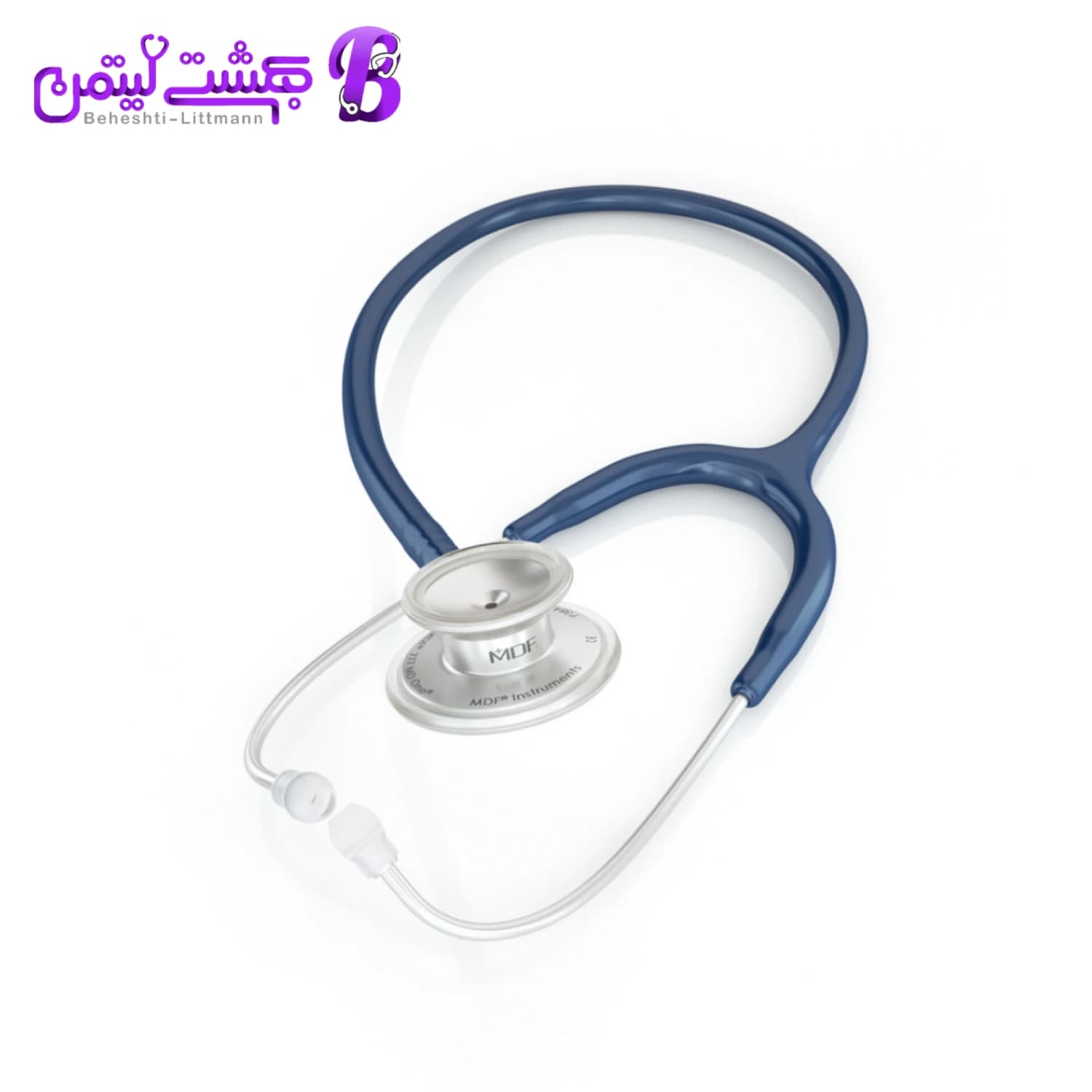 گوشی پزشکی MDF 777 آبی سرمه ای استیل — تصویر ۲