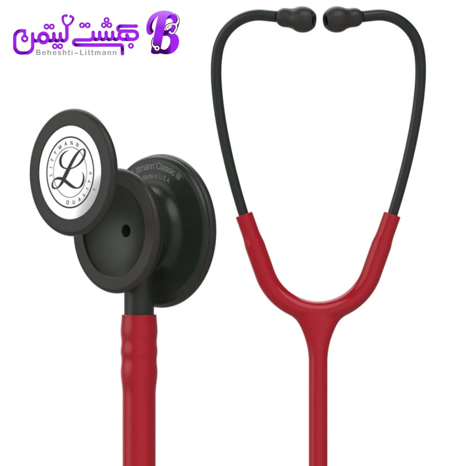 گوشی پزشکی لیتمن کلاسیک 3 زرشکی مشکی 5868