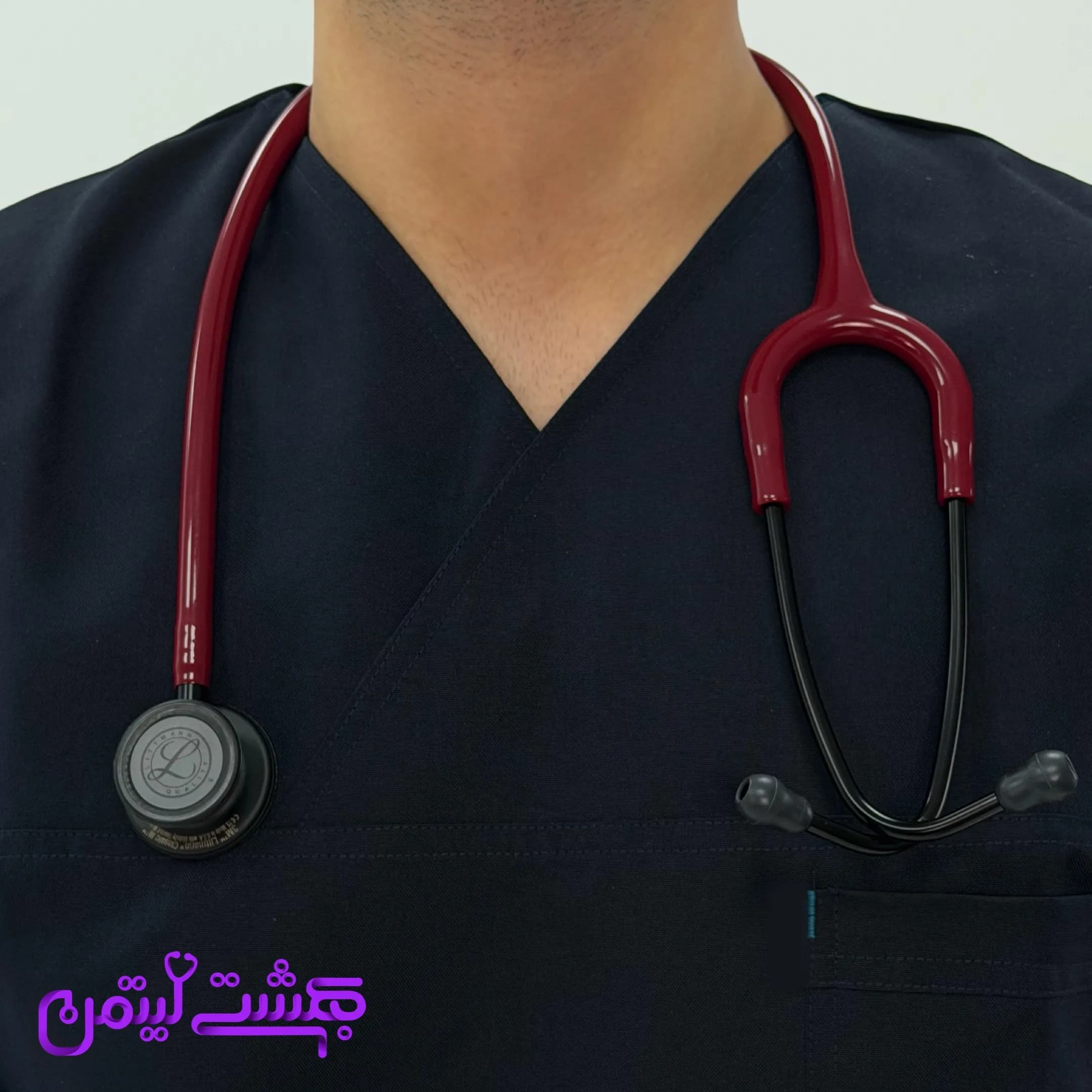 گوشی پزشکی لیتمن کلاسیک 3 زرشکی مشکی 5868 — تصویر ۴