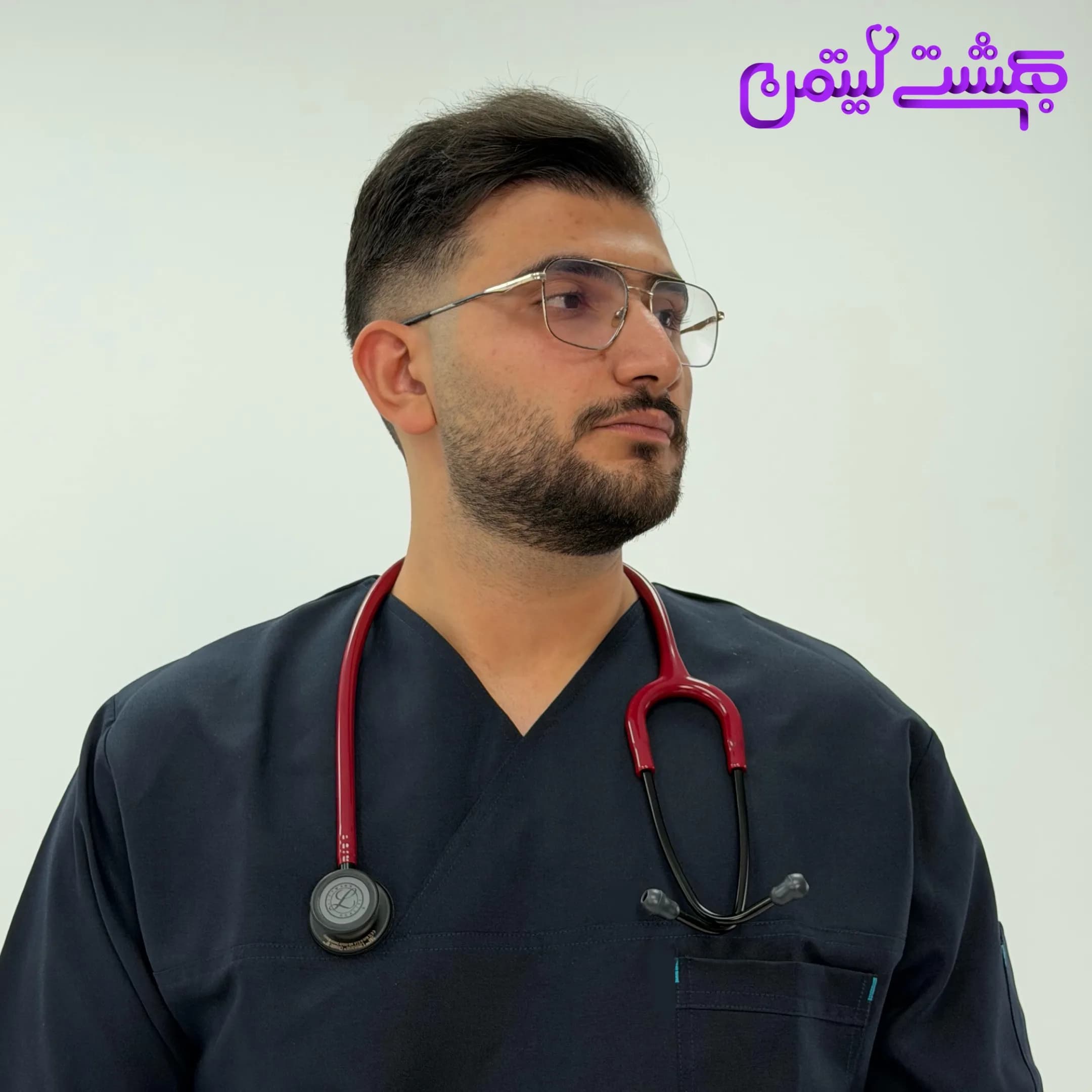 گوشی پزشکی لیتمن کلاسیک 3 زرشکی مشکی 5868 — تصویر ۳