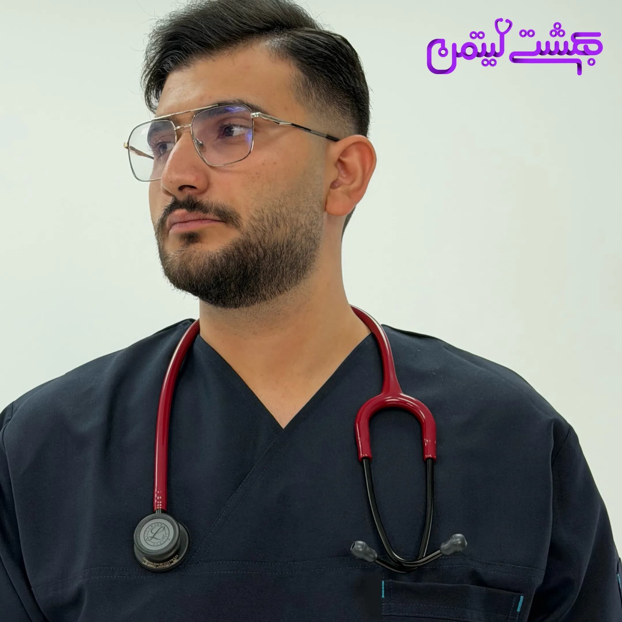 گوشی پزشکی لیتمن کلاسیک 3 زرشکی مشکی 5868 — تصویر ۵