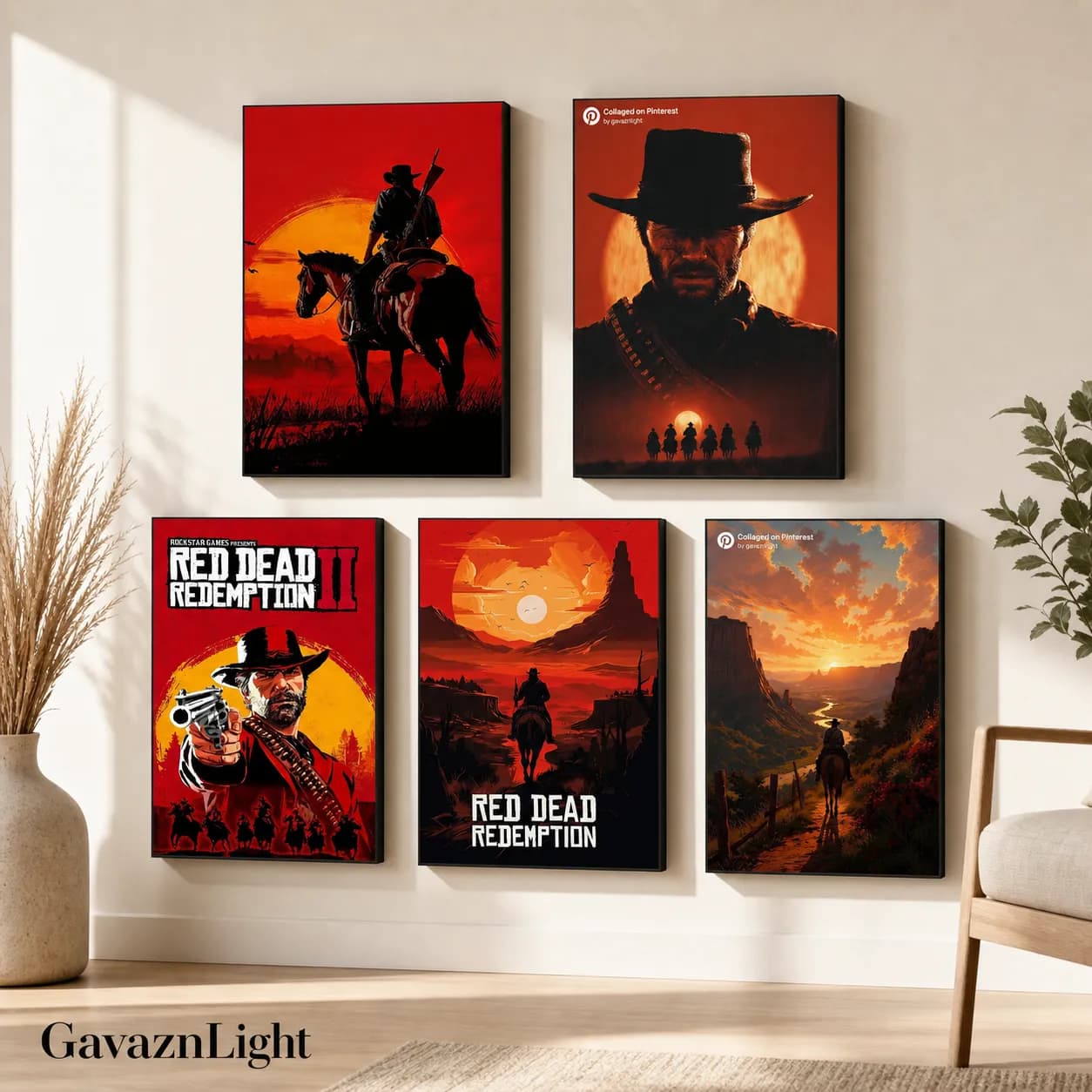 مجموعه تابلو Res Dead Redemption 2 — تصویر ۲