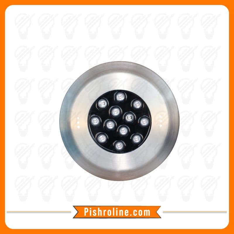 چراغ روکار استخری استیل 24وات تک رنگ LEDMAN