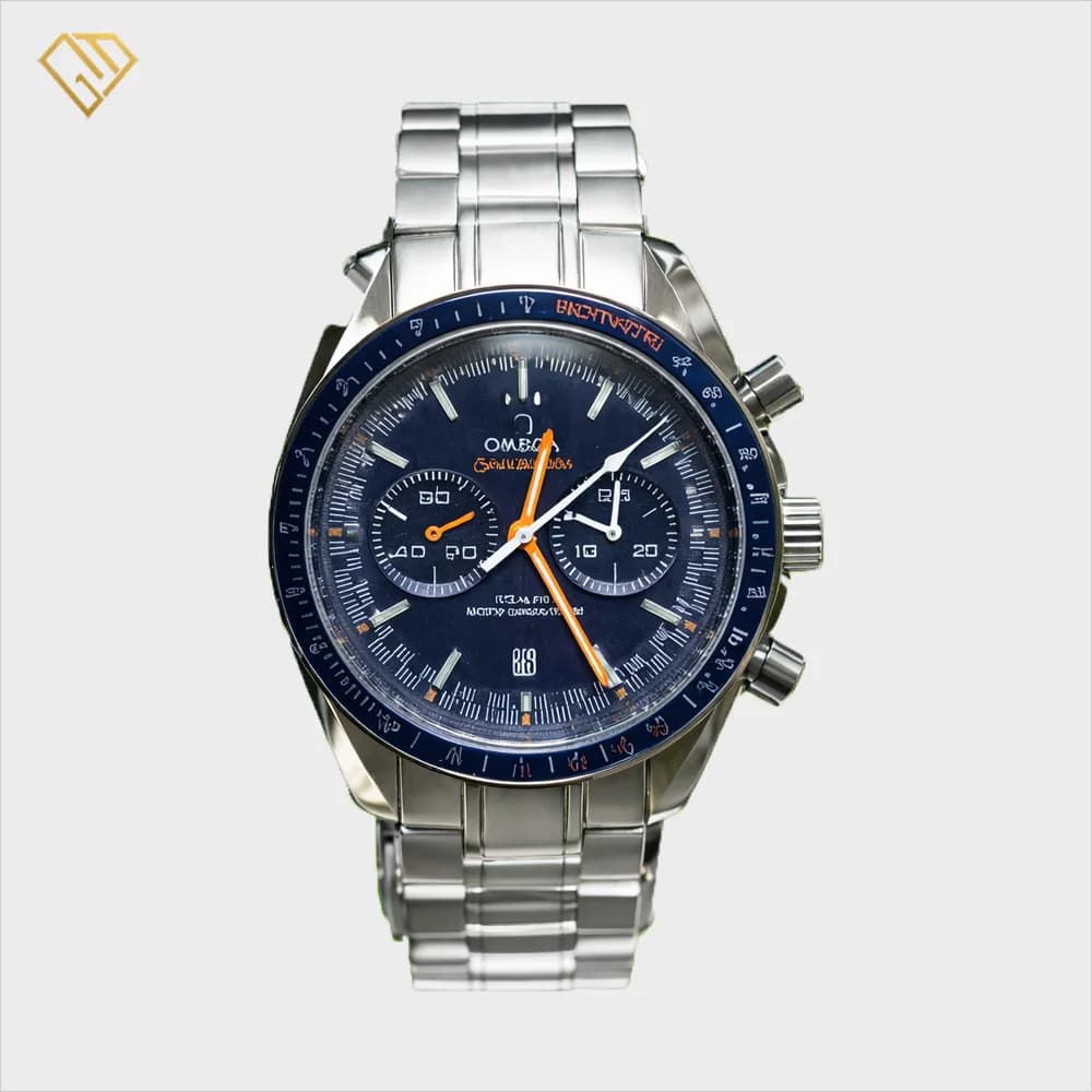 ساعت مچی مردانه امگا اسپید مستر OMEGA SPEEDMASTER | رنگ صفحه سرمه‌ای و کیفیت مستر — تصویر ۱۱