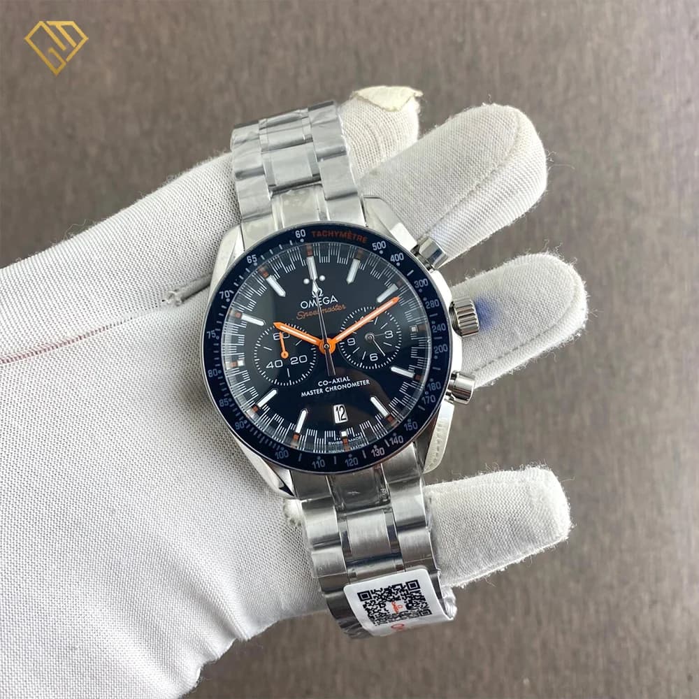 ساعت مچی مردانه امگا اسپید مستر OMEGA SPEEDMASTER | رنگ صفحه سرمه‌ای و کیفیت مستر — تصویر ۱۰
