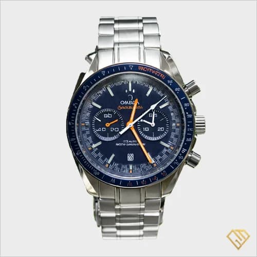 ساعت مچی مردانه امگا اسپید مستر OMEGA SPEEDMASTER | رنگ صفحه سرمه‌ای و کیفیت مستر — تصویر ۸